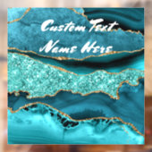 アゲートティール(緑がかった色)ブルー金ゴールドアクアターコイズカスタム文字 ウィンドウサイン (シート2)