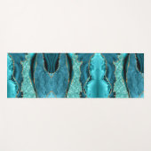 アゲートティール(緑がかった色)ブルー金ゴールドアクアターコイズヨガマット ヨガマット (正面(横))