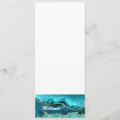 アゲートティール(緑がかった色)ブルー金ゴールドグリッターターコイズ名前をカスタムする メニュー (正面)