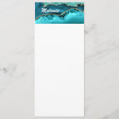 アゲートティール(緑がかった色)ブルー金ゴールドグリッターターコイズ名前をカスタムする メニュー (裏面)