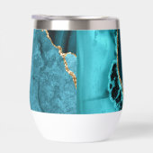 アゲートティール（緑がかった色）ブルー金ゴールドグリッターマーブルアクアターコイズ (右面)