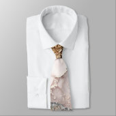 アゲートティール（緑がかった色）ブルー金ゴールドグリッターマーブルアクアターコイズ ネクタイ (タイ)