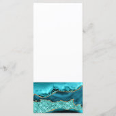 アゲートティール（緑がかった色）ブルー金ゴールドグリッターマーブルアクアターコイズ メニュー (裏面)