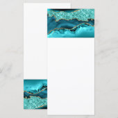 アゲートティール（緑がかった色）ブルー金ゴールドグリッターマーブルアクアターコイズ メニュー (正面/裏面)