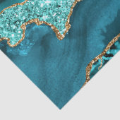 アゲートティール（緑がかった色）ブルー金ゴールドグリッターマーブルアクアターコイズ 薄葉紙 (詳細)