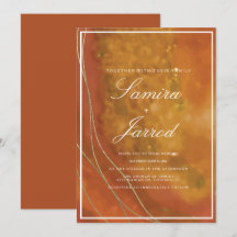 アゲートテラコッタハンドウォーターカラーフォーゴールドウェディング