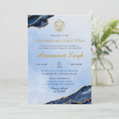 アゲートネイビースリスクマニサヒブパス18誕生日 招待状 (スタンド正面)