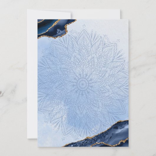 アゲートネイビースリスクマニサヒブパス18誕生日 招待状 (裏面)