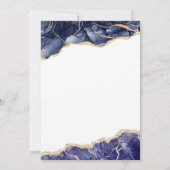 アゲートネイビーブルークインセアニラ金ゴールド15誕生日 招待状 (裏面)