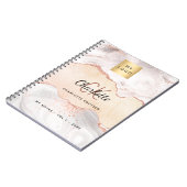 アゲートバラ金ゴールドロゴモノグラムエレガント事業 ノートブック (左側)