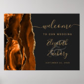 アゲートバーントオレンジ金ゴールド結婚ダークへようこそ ポスター (正面)