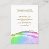 *~*アゲートパステルレインボー金ゴールドグリッター静脈 名刺 (裏面)