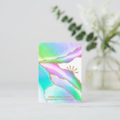 *~*アゲートパステルレインボー金ゴールドグリッター静脈 名刺 (スタンド正面)