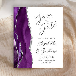 アゲートパープルシルバースクリプトの節約Save the Date