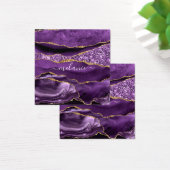 アゲートパープルバイオレット金ゴールドグリッターゲード名前をカスタムする (デスク)