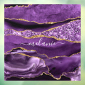 アゲートパープルバイオレット金ゴールドグリッターゲード名前をカスタムする ウィンドウサイン (シート3)