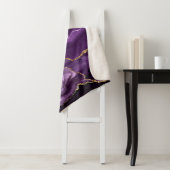 アゲートパープルバイオレット金ゴールドグリッターゲード名前をカスタムする シェルパブランケット (インサイチュ)