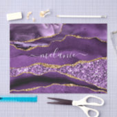 アゲートパープルバイオレット金ゴールドグリッター名ティッシュペーパー 薄葉紙 (クラフト)