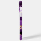 アゲートパープルバイオレット金ゴールドグリッター大理石あなたの名前 Case-Mate iPhoneケース (裏面 / 左)