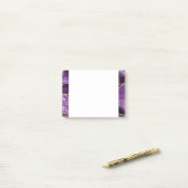 アゲートパープルバイオレット金ゴールドグリッター ポストイット (デスク上)