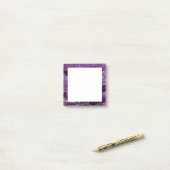 アゲートパープル金ゴールドグリッター大理石Post it Notes ポストイット (デスク上)