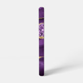 アゲートパープル金ゴールドスパークリー大理石名前をカスタムする SAMSUNG GALAXYケース (左側面)