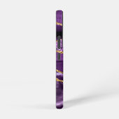 アゲートパープル金ゴールドスパークリー大理石名前をカスタムする SAMSUNG GALAXYケース (右側面)