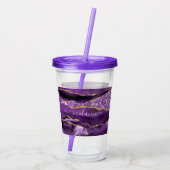 アゲートパープル金ゴールド名前をカスタムするアクリルタンブラー アクリルタンブラー (裏面)