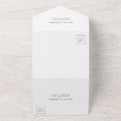 アゲートブラックシルバー結婚ズ オールインワン招待状 (外側)