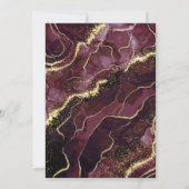 アゲートブルガンディキンセニェラ金ゴールド15th誕生日インビ 招待状 (裏面)