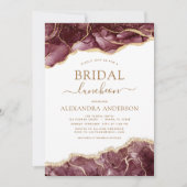 アゲートブルゴーニュブライダルシャワールンチョンインヴィット 招待状 (正面)