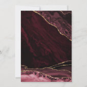 アゲートブルゴーニュ金ゴールド40歳 招待状 (裏面)