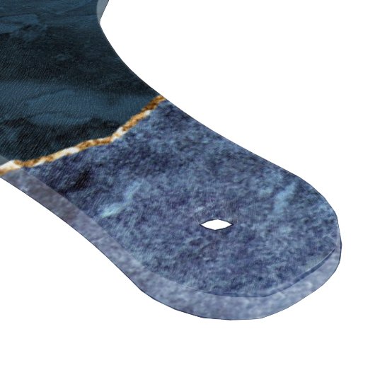 アゲートブルー金ゴールド大理石モノグラム名切断ボード カッティングボード (角)