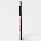 アゲートマーブルトレンディーブルーピンク金ゴールドコレクション Case-Mate iPhoneケース (裏面/左)