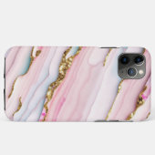 アゲートマーブルトレンディーブルーピンク金ゴールドコレクション Case-Mate iPhoneケース (裏面(横))