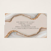 アゲートマーブルピンク赤面ゲードスタッドイヤリングディスプレイ (裏面)