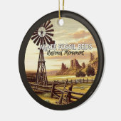 アゲート化石ベッド国定記念碑クリスマス セラミックオーナメント (左)