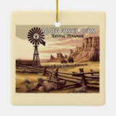 アゲート化石ベッド国定記念碑クリスマス セラミックオーナメント (裏面)