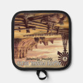 アゲート化石ベッド国定記念碑クリスマス 鍋敷き (正面)