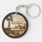 アゲート化石床国定記念碑 キーホルダー (裏面)