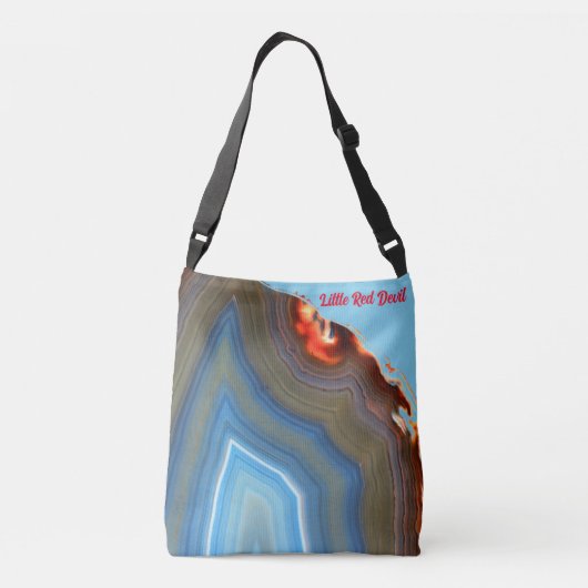 アゲート十字架に隠れてかわいい赤い悪魔 クロスボディバッグ (裏面)