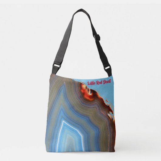 アゲート十字架に隠れてかわいい赤い悪魔 クロスボディバッグ (正面)