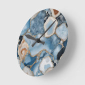 アゲート大理石ウォールクロック ラウンド壁時計 (傾斜)