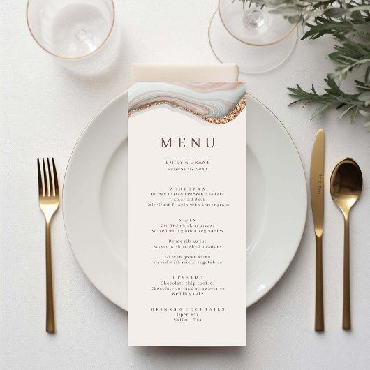 アゲート大理石メニュー メニュー