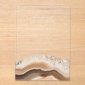 アゲート大理石結婚の アクリル招待状 (正面)