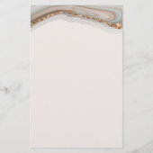 アゲート石大理石モノグラム名文具紙 便箋 (裏面)