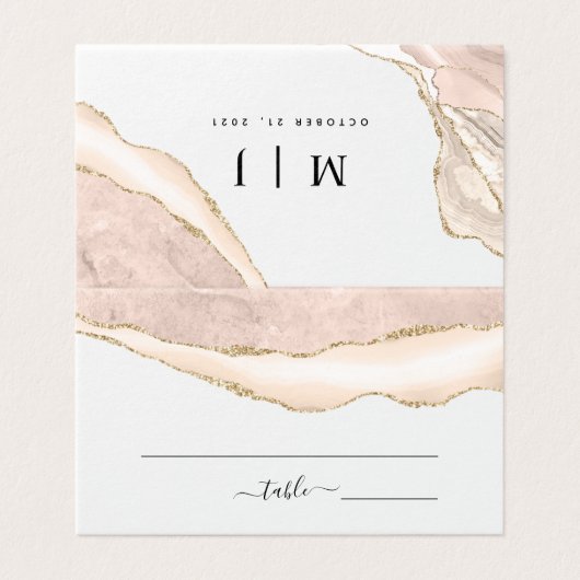 アゲート赤面&金ゴールドグリッター結婚ズ座席表 (外部フラット)