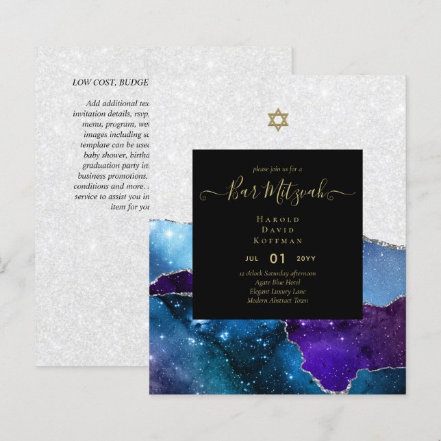 アゲート金ゴールドバー（ユダヤ教の）バル・ミツバー (正面/裏面)