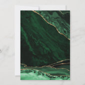 アゲート エメラルドグリーン ゴールド 60歳の誕生日 招待状 (裏面)