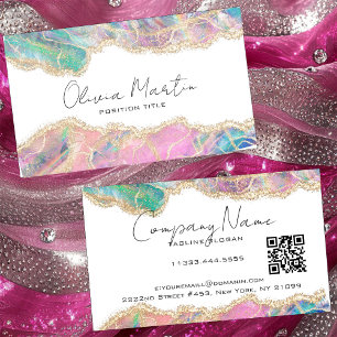 アゲート オパール ボーダー オーバーレイ 名刺